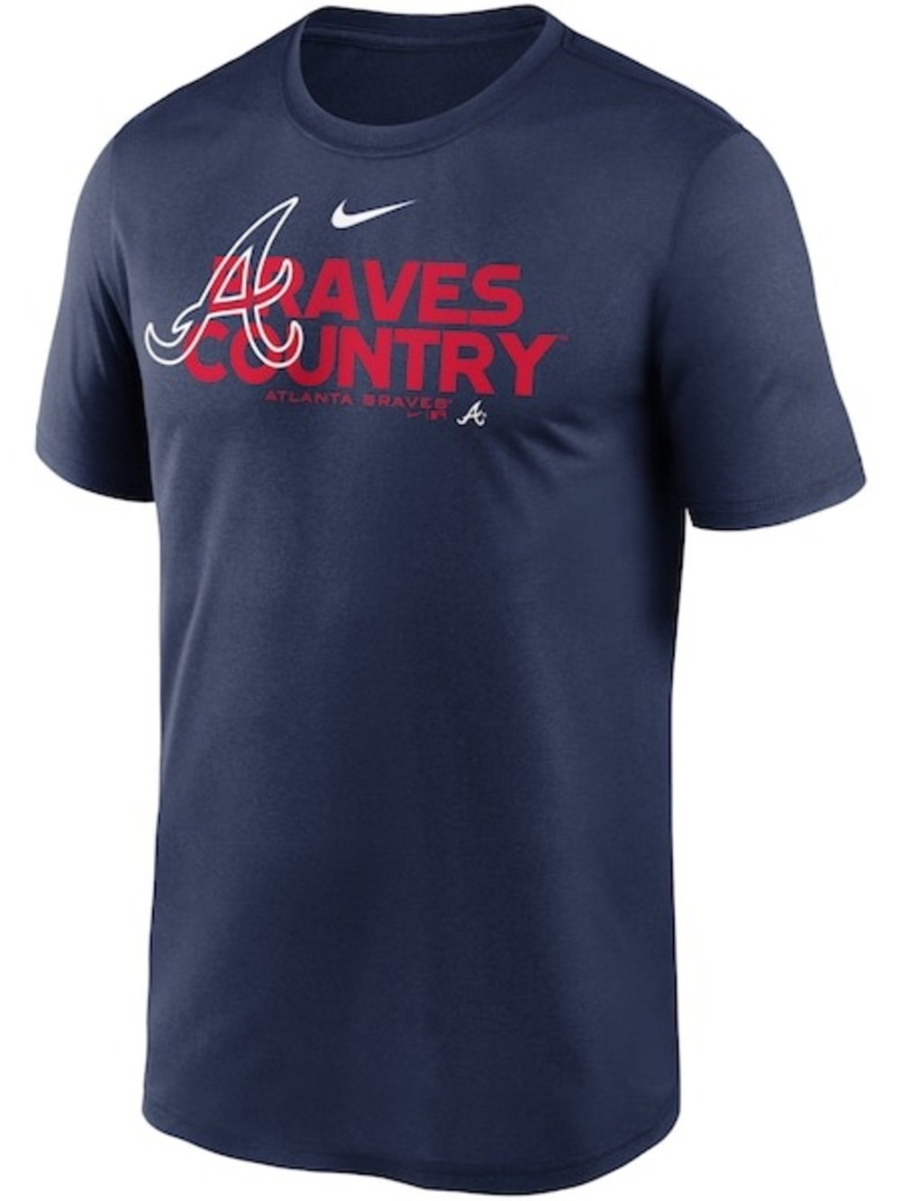 Nike Navy Red and White Braves Country Graphic Tee